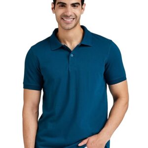 amazon brand symbol men's cotton rich solid polo tshirt | collar tshirts | half sleeves | plain regular fit (available in plus sizes)